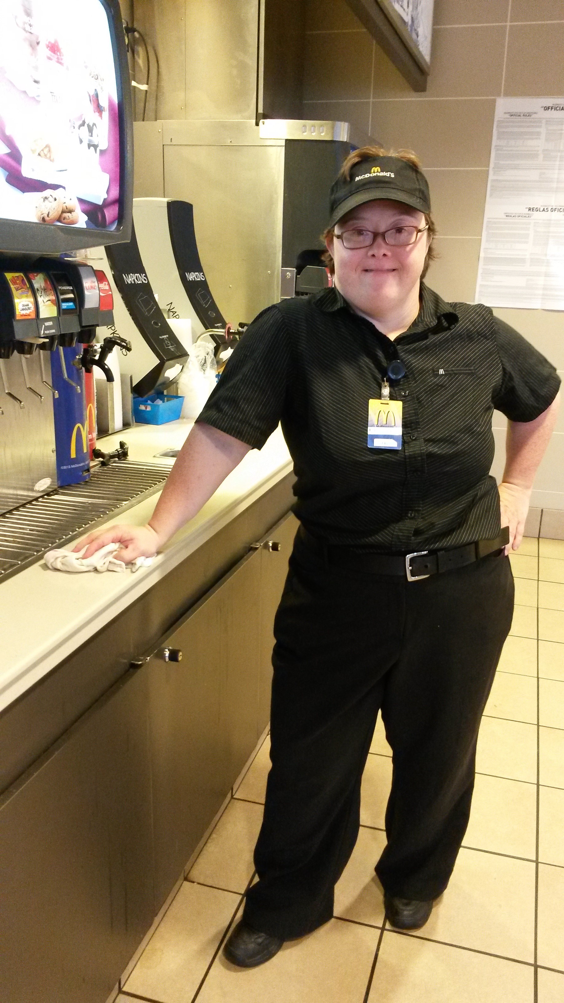 Stephanie Westfall working at McDonald’s Restaurant in Pensacola. 