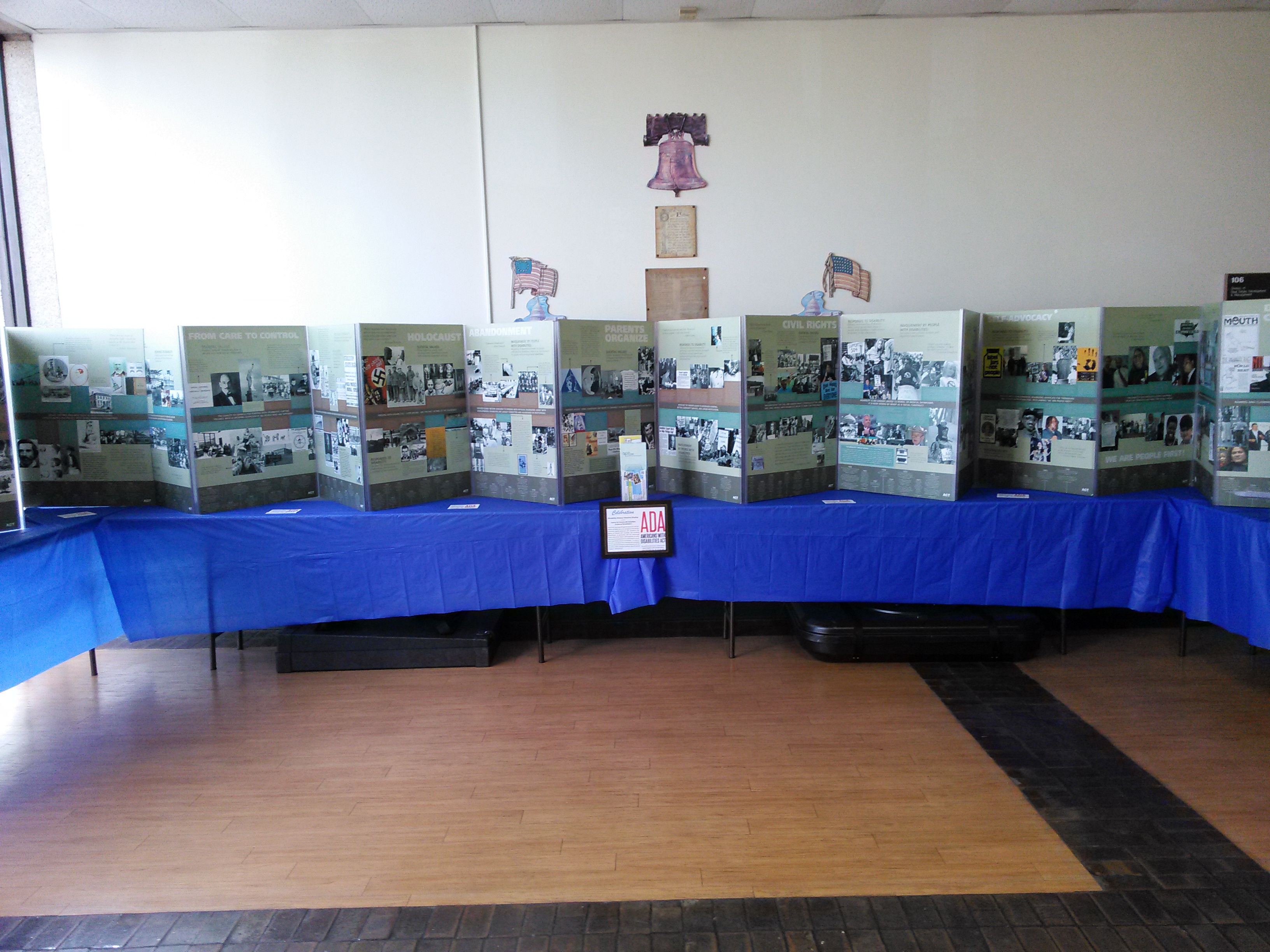 The Disability History Timeline display. 
